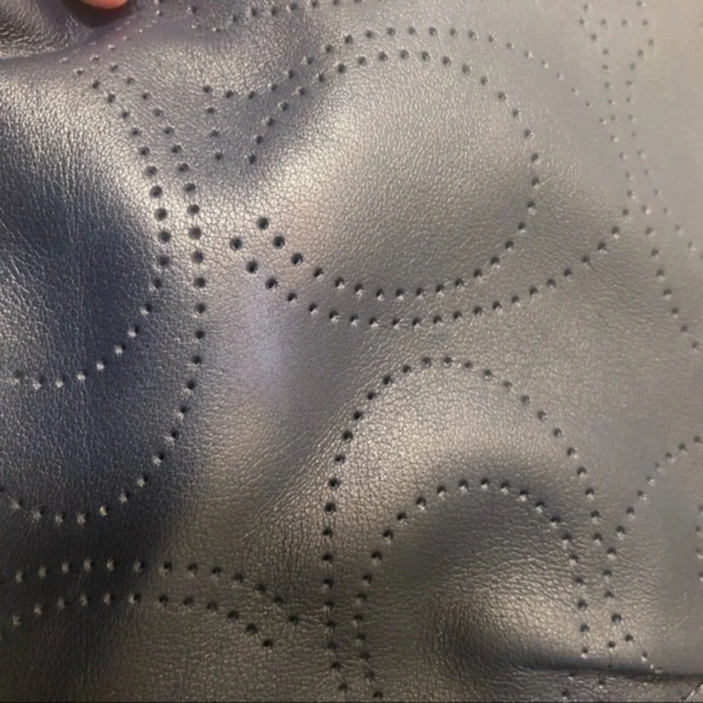Coach Ashley perforated c blue convertible bag